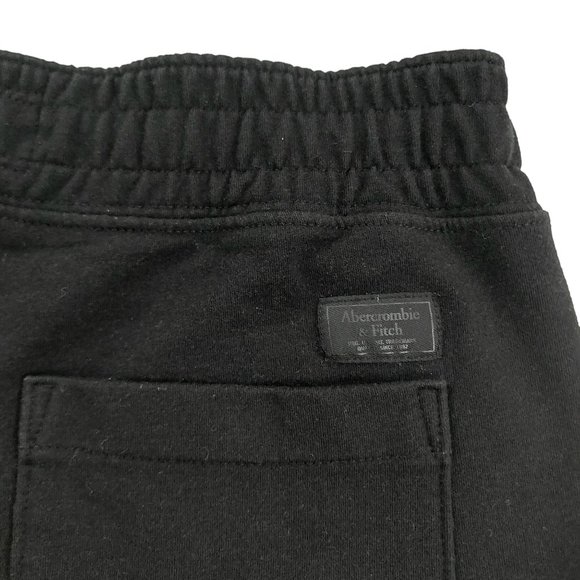 Abercrombie & Fitch Sweatpants Mens Medium Black Tapered Ankle Zip Athletic Gym - Picture 7 of 11